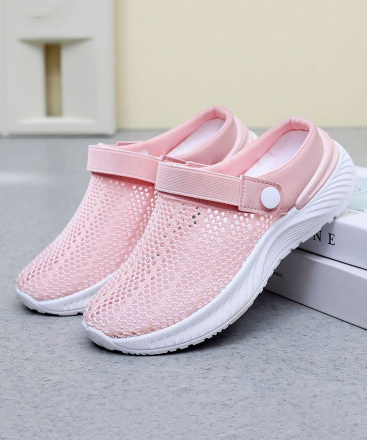 Purple Comfy Breathable Mesh Splicing Slide Sandals