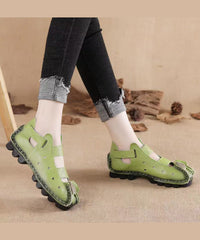 Comfortable Yellow Flat Sandals Splicing Hollow Out