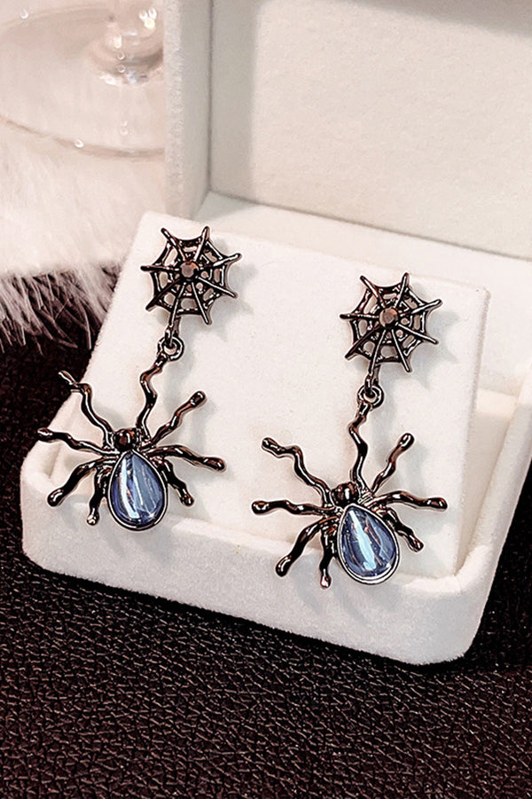Moonstone Dark Spider Earrings
