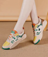 Comfy Green Hollow Out Cross Strap Flat Feet Shoes