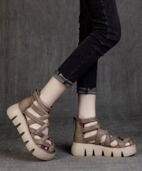 Summer Black Hollow Out Roman Sandals