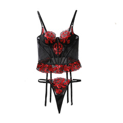 AVELINE Exquisite Contrast Body Shaping Underwear Embroidery Set