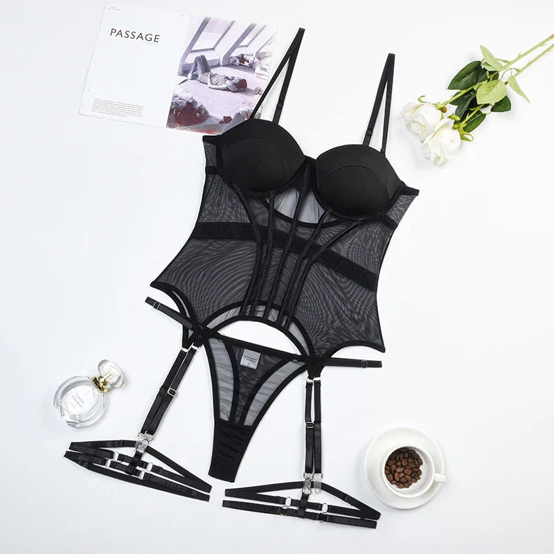 AVELINE Mesh  Lingerie Brand Backless