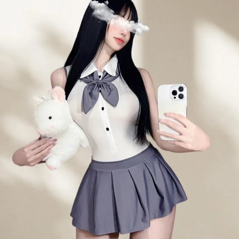 Bodysuit Sweet Cute Lingerie Pure Desire Style Student Attire Passionate Non Stripping Uniforms Tempting