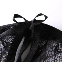 Butterfly Comfortable Lingerie Three-point Underwear Thong Underwear Open Crotch No Shedding Chiffon Lace