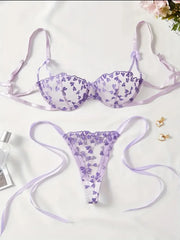Erotic Lingerie Set Naughty Outfit Lace Erotic Bandage Cute Bow Underwear Bra Set