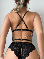 Erotic Underwear Bra set Lingerie Set Bra And Panties Set  2pcs/Set Lace Patchs