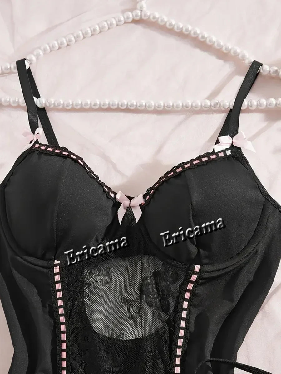 Lace Lingerie Set g-String Skirt Ensemble Erotic Bra set Erotic Underwear
