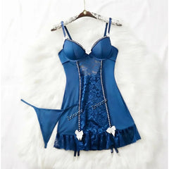 Lace Lingerie Set g-String Skirt Ensemble Erotic Bra set Erotic Underwear