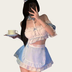 Innocent Maid  Anime Provocative Romantic Daring Seductive Maid COS Play Underwear Cute Maid Suit Uniform