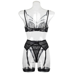 Lace Lingerie Transparent Porno Lace Erotic Outfit Bra Set Romantic See Through Bra Panties Lingeries