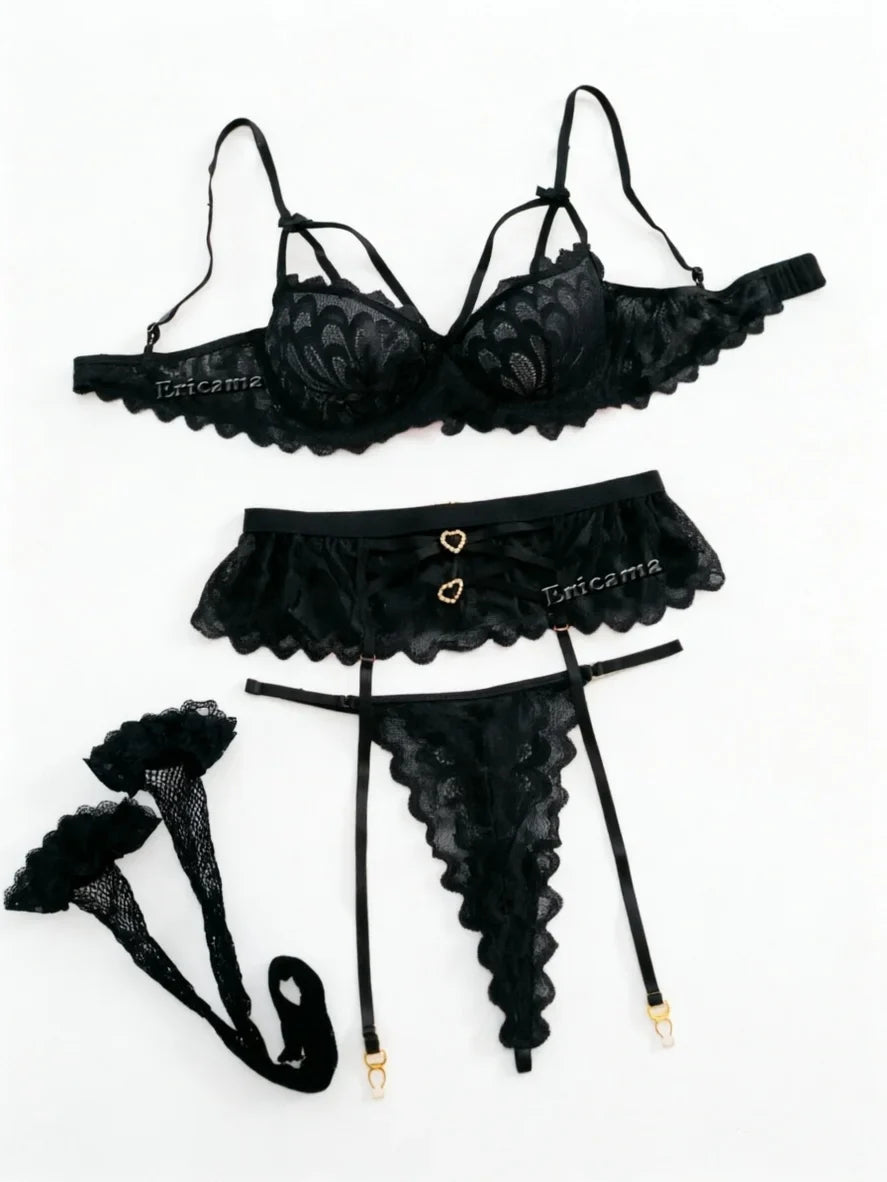Lace Lingerie Transparent Porno Lace Erotic Underwear Bra Set And Lingerie Erotic Sleepwear