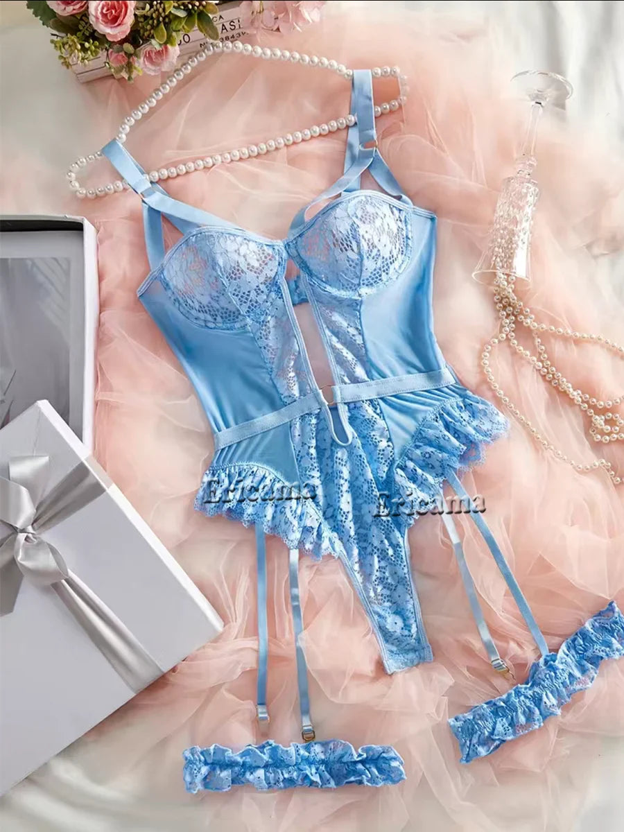 Lingerie Set Erotic Lace Bra Panty Set Perspective Erotic Costumes Lingerie Set Dress Porn Lingerie