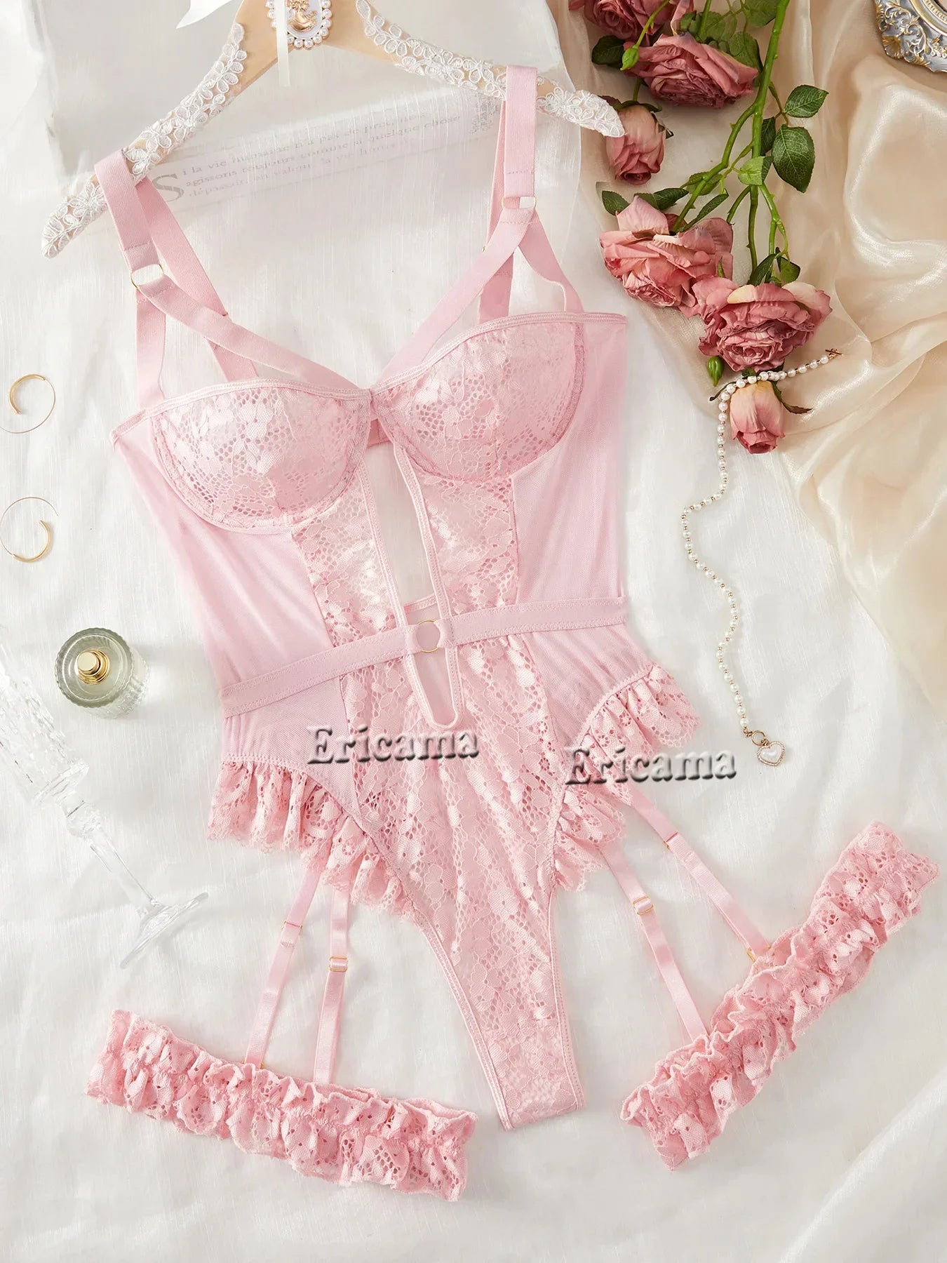 Lingerie Set Erotic Lace Bra Panty Set Perspective Erotic Costumes Lingerie Set Dress Porn Lingerie