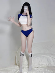 Elegant Sweet Charming Seductive Gymnastics Outfit Cute Girl Junior Girl Outfit Student Slimming Outfit Lingerie