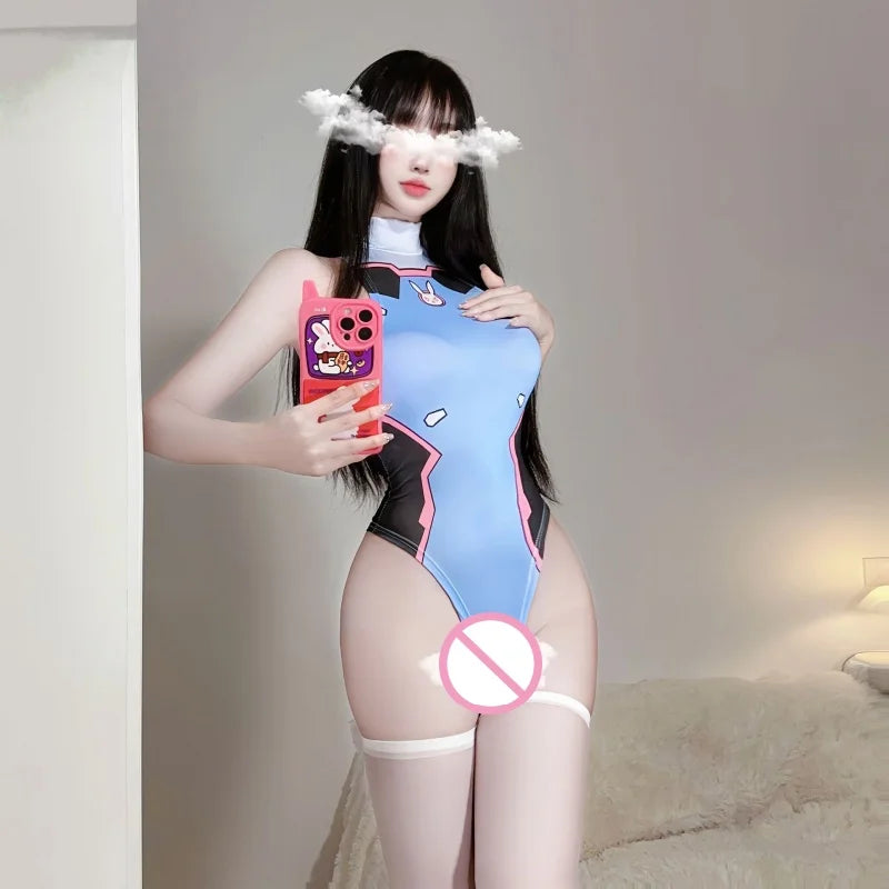 Elegant Sweet Wild Charming Seductive Gymnastics Anime Cute Suit Underwear Elastic Comfortable Off Shoulder