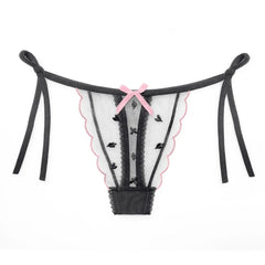 Flirtatious Cute Thin Version Lingerie with Bow Tie Lace Underwear Comfortable and Breathable in Summer Straps