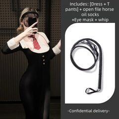 Seductive Ascetic Personal Trainer Secretary Slit-free Professional Wear COS Erotic Lingerie Passionate Slimming Suit