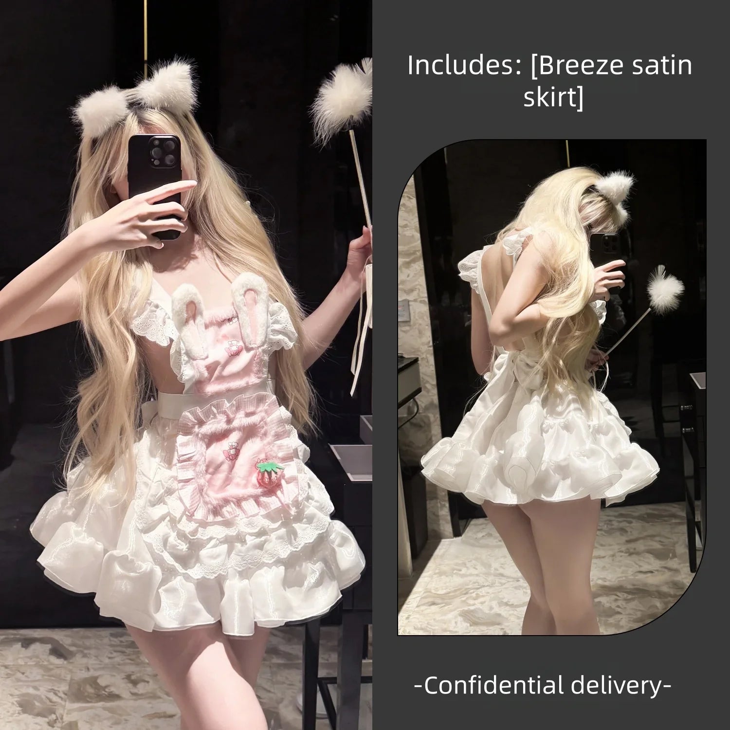 Seductive Bold Pure Temptation Sweet Cute COS Little Cook Girl Soft and Cute Erotic Lingerie Maid Japanese-style Uniform Set