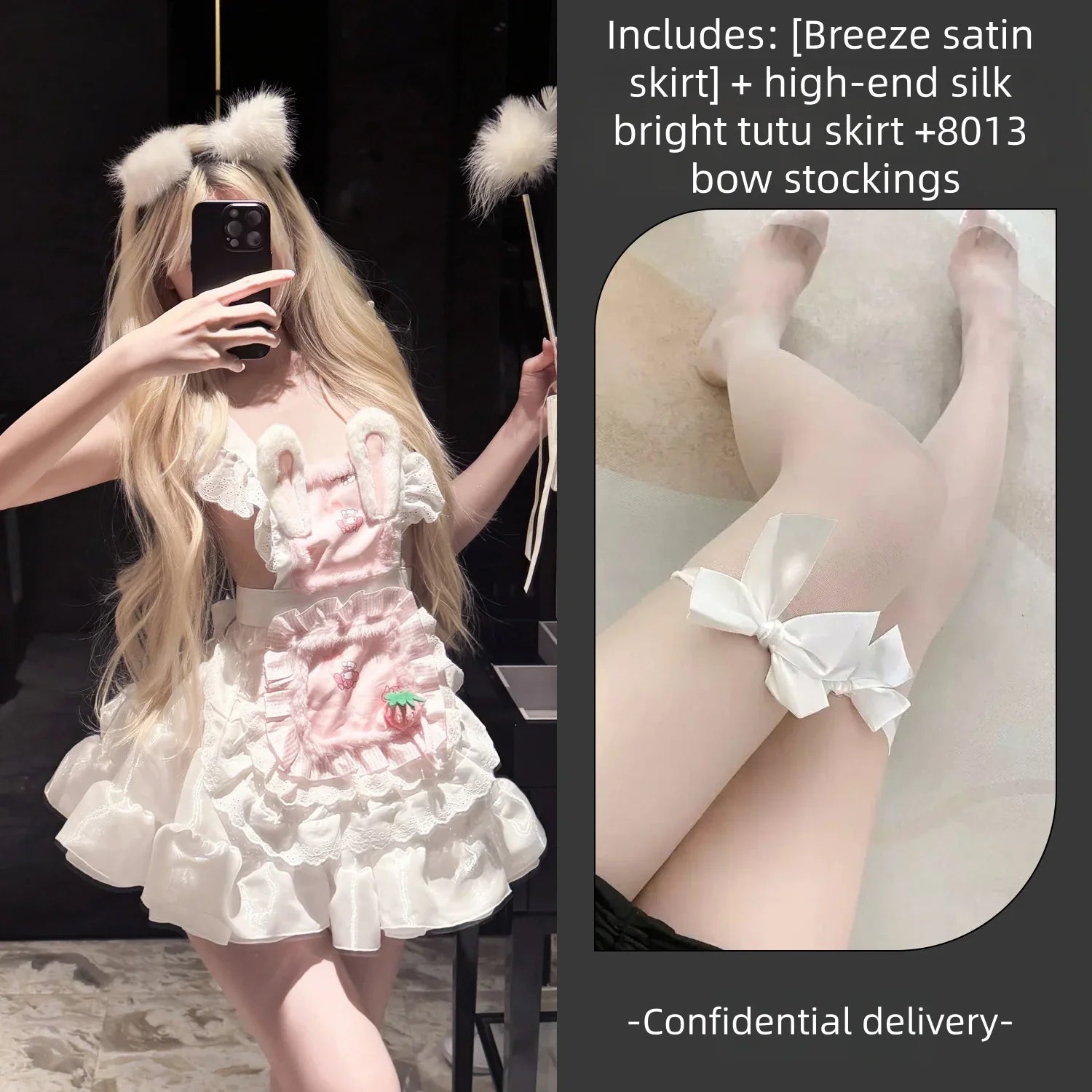 Seductive Bold Pure Temptation Sweet Cute COS Little Cook Girl Soft and Cute Erotic Lingerie Maid Japanese-style Uniform Set