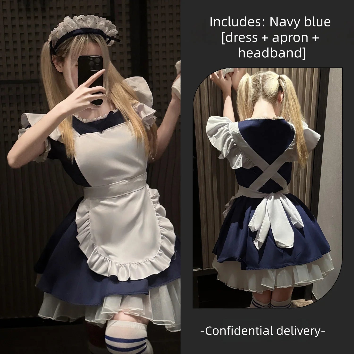 Seductive Tempting Bold Uniform Cute Sweet Angel Maid Alice Gentle Girl Lolita Maid Dress Cafe Dress Cos Lingerie