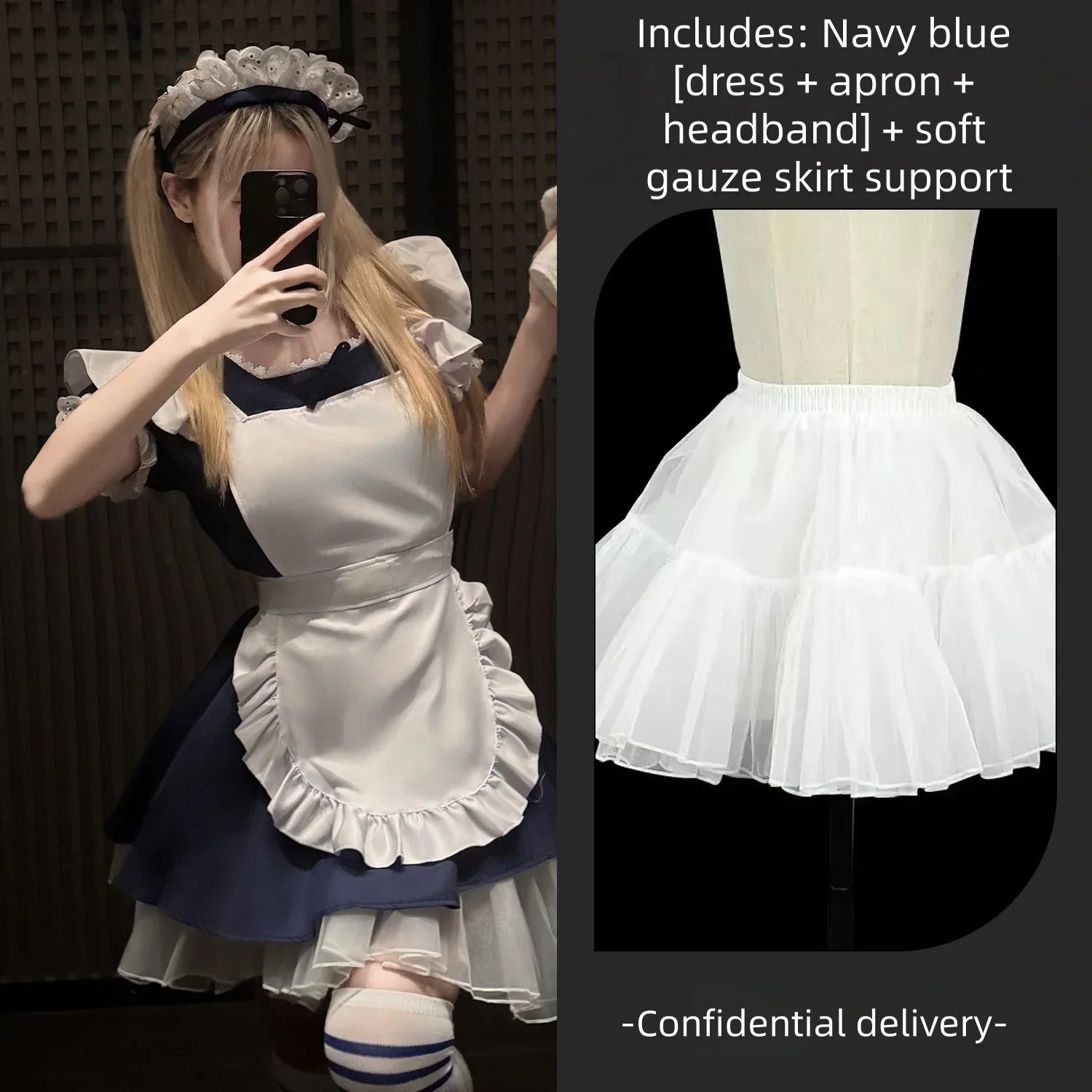 Seductive Tempting Bold Uniform Cute Sweet Angel Maid Alice Gentle Girl Lolita Maid Dress Cafe Dress Cos Lingerie