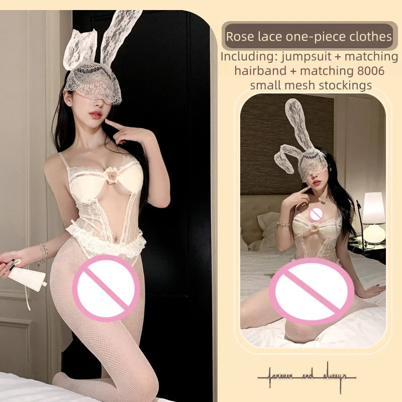See-through Lace Thin Style No Need To Take Off One-piece Garment Pure Desire Vintage Style Strapless One-piece Bra