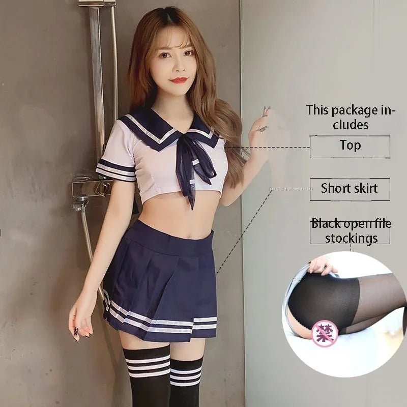 Lingerie Student Uniform School Uniform Bold Seduction Set Pure and Cute Student Sailor Suit