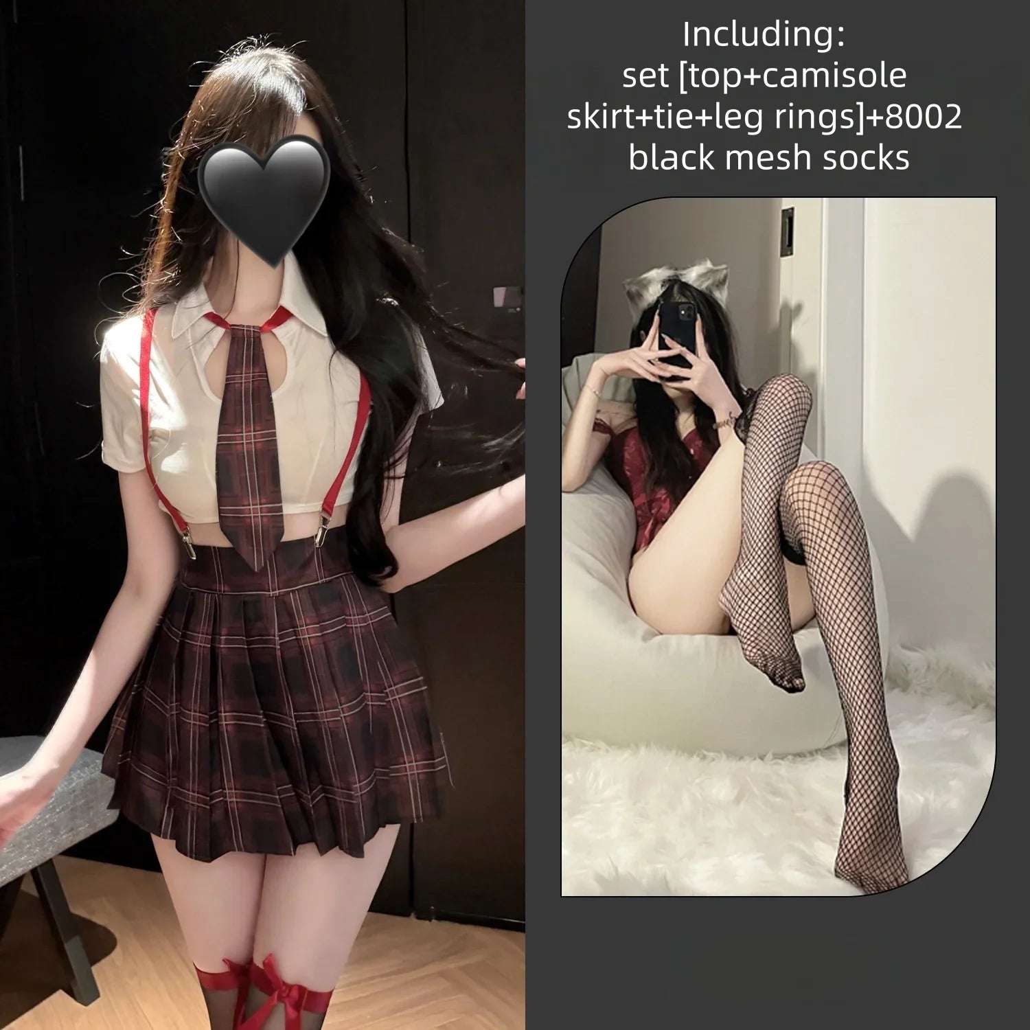 Sweet Fairy Mini Maid Pure Desire College Style Uniform Lingerie Waist Cinching Slimming Spicy Girl Set Two-piece Set