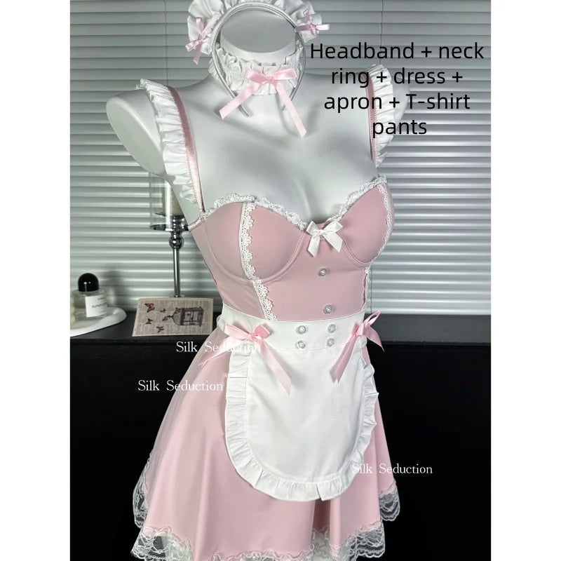 Sweet and Seductive Lingerie and Cute Maid Underwear with Steel Support Gathering Maid Uniform Tempting