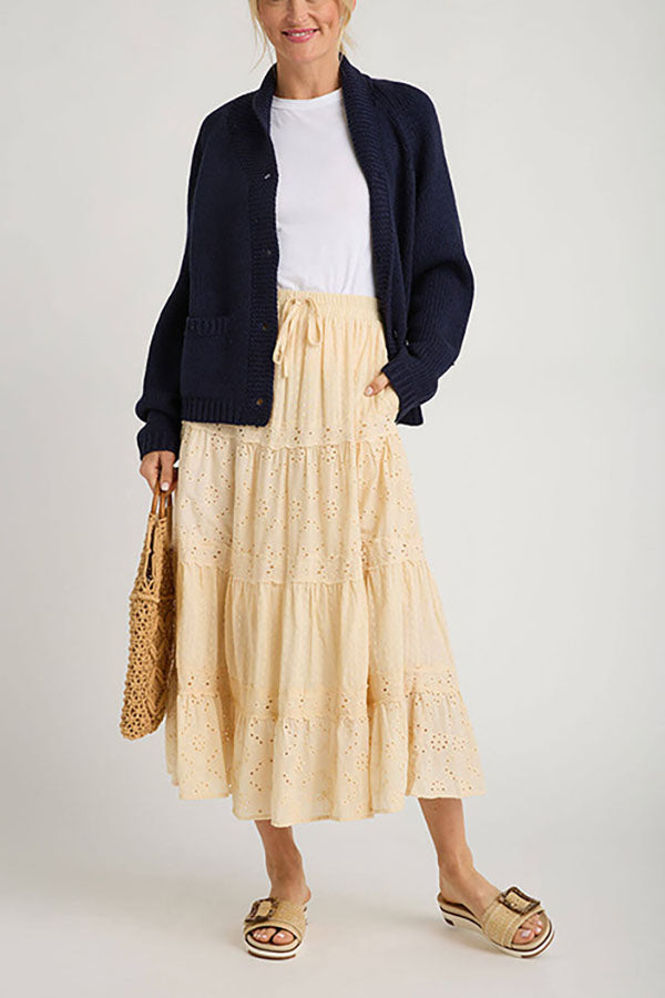 Lobster Pattern Casual Long Sleeve Knit Cardigan