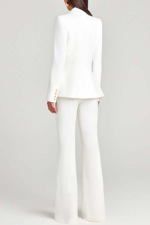 Power High Rise Side Zipper Flare Slim Fit Pants