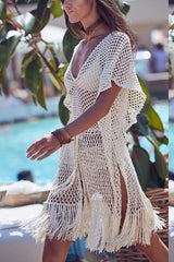 Catch The Ocean Tassel Hollow Cover-up