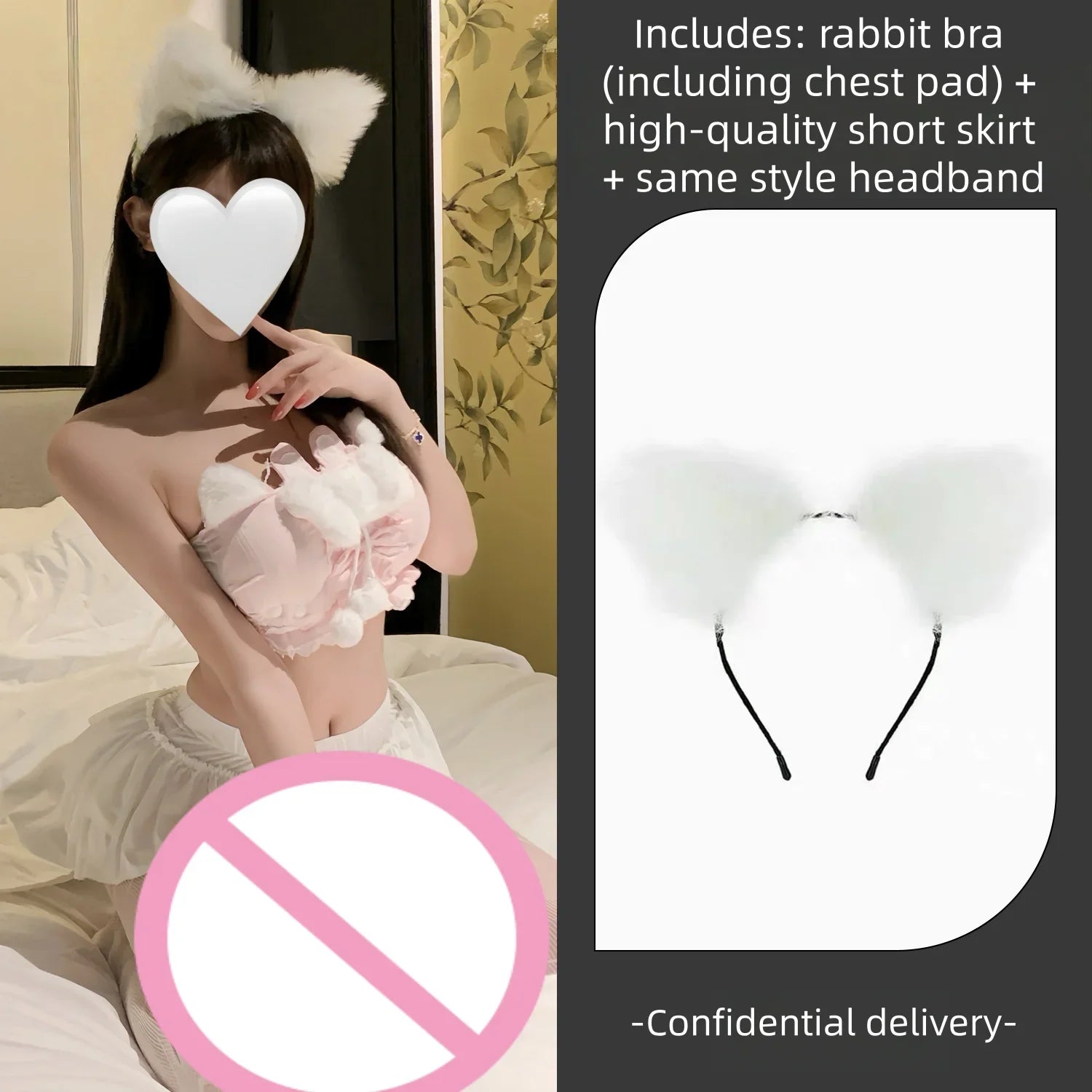 Seductive Bold Original Cute Innocent-looking Lingerie Featuring A Pure Tempting Bra