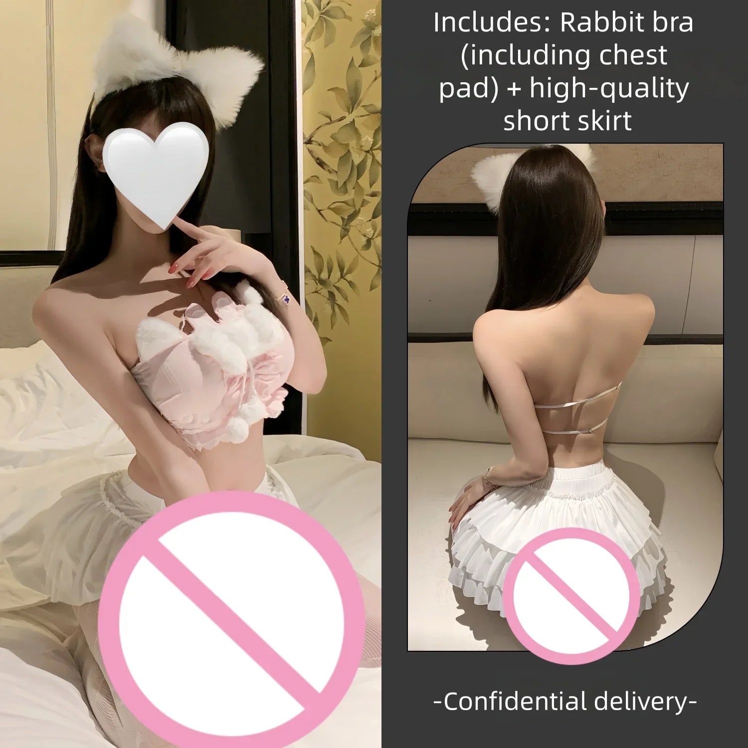 Seductive Bold Original Cute Innocent-looking Lingerie Featuring A Pure Tempting Bra