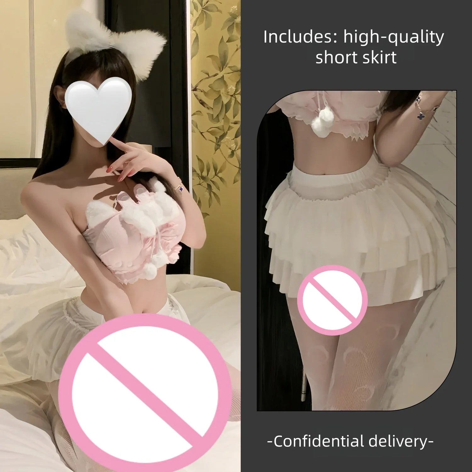 Seductive Bold Original Cute Innocent-looking Lingerie Featuring A Pure Tempting Bra
