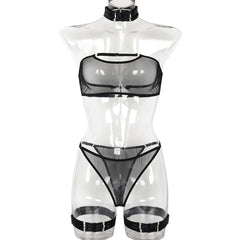 Sexi Babydoll Lace Bra And Panty Set Perspective Erotic Costumes Lingerie Set Dress Porn Lingerie