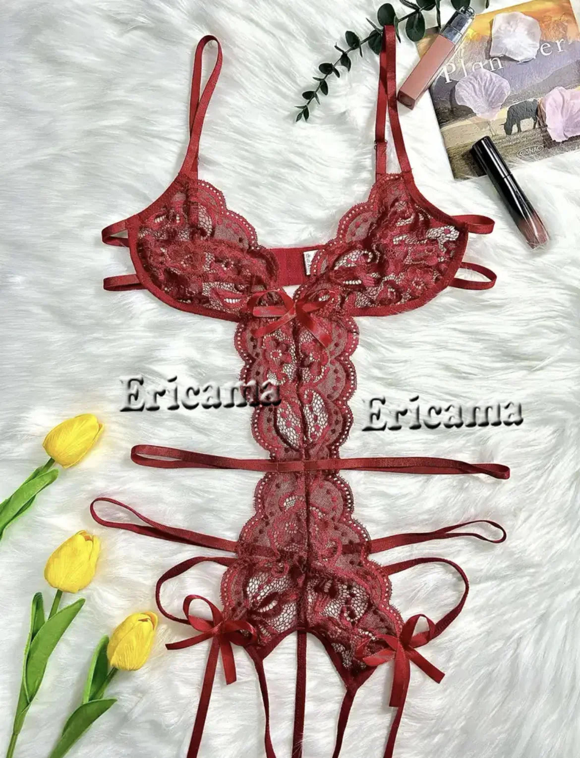 Lingerie Lace Open Bra Transparent Bra And Panty Set Erotic Lingerie
