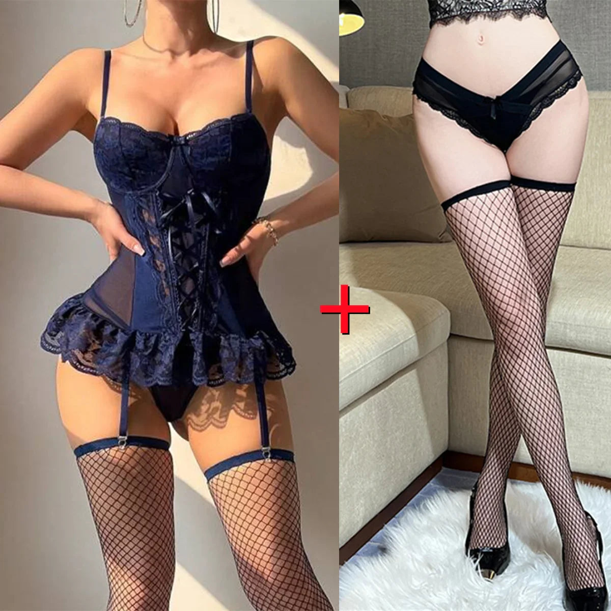 Lingerie Set Lace Transparent Underwear Brief Sets Bra Push Up Breves Sets Thin Erotic Lace Bra And Panty Set