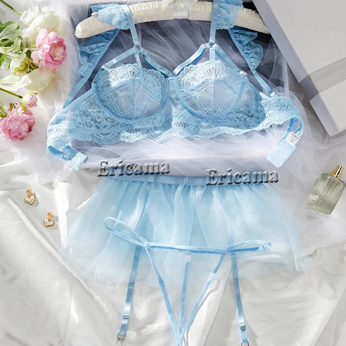 Lingerie Lace Transparent Underwear Brief Sets Bra Kit Push Up Breves Sets Erotic Bra Set Underwear