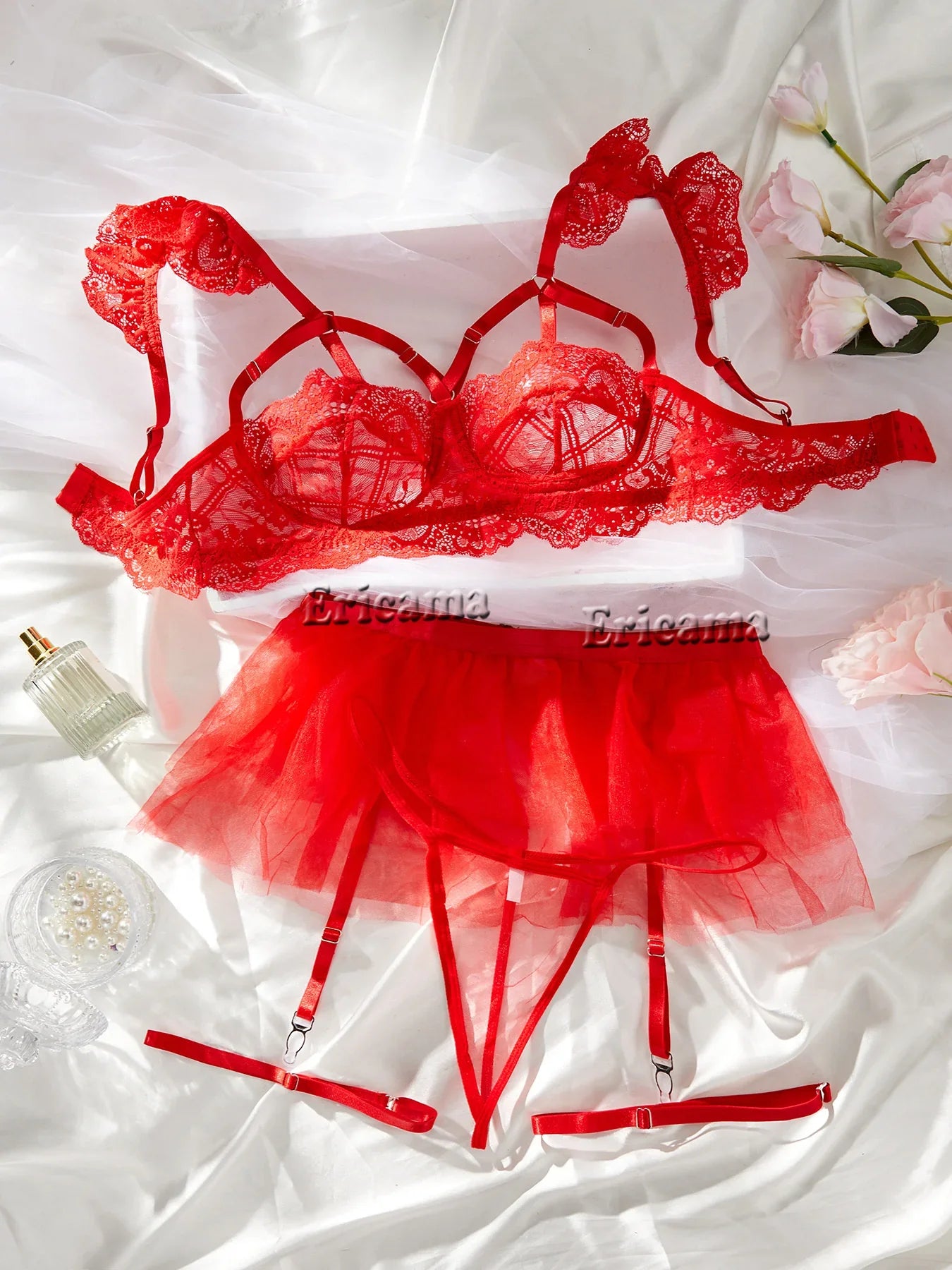 Lingerie Lace Transparent Underwear Brief Sets Bra Kit Push Up Breves Sets Erotic Bra Set Underwear