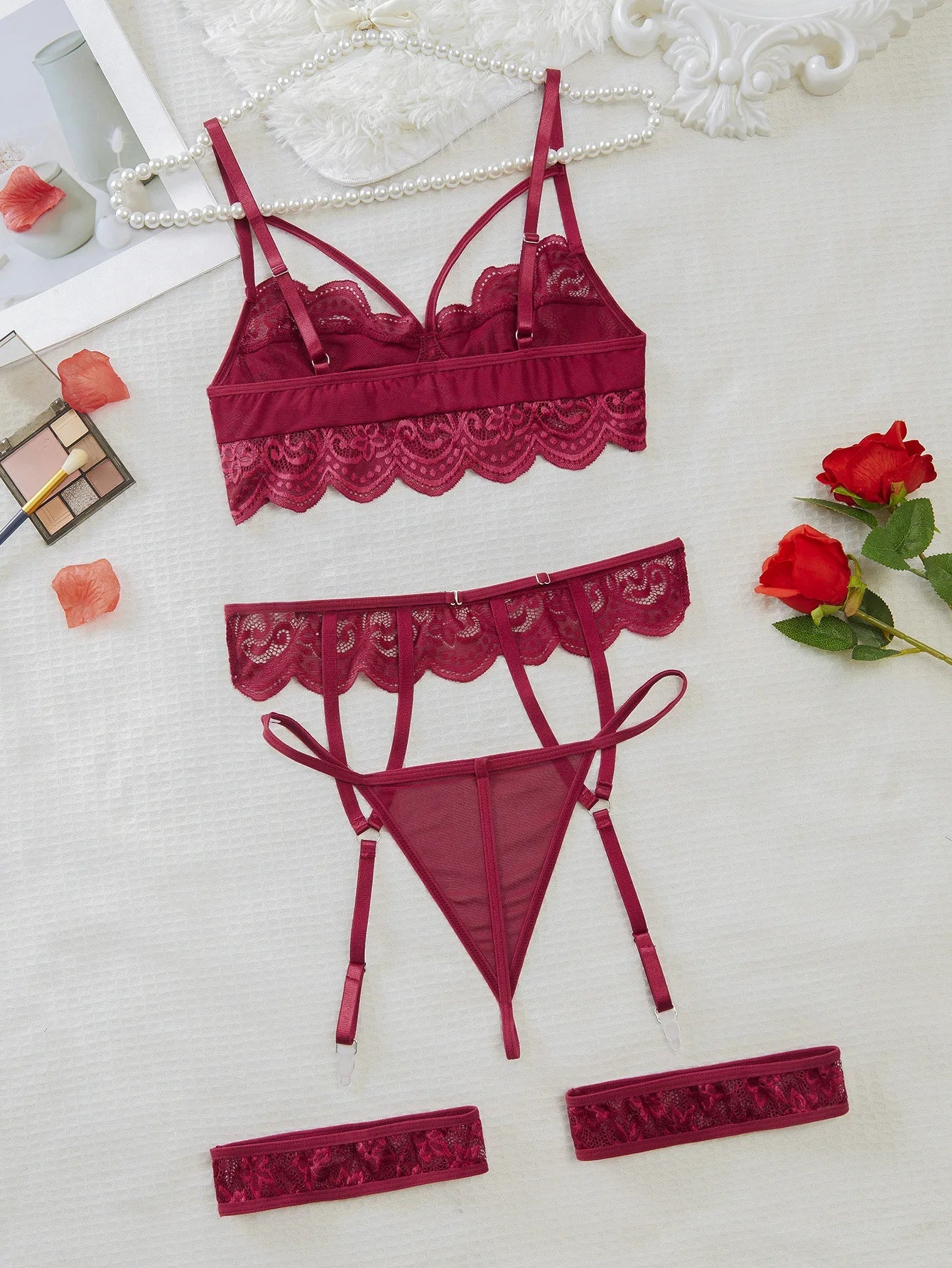 Lingerie Set Lace Transparent Underwear Brief Sets Bra Kit Push Up Breves Sets Erotic Bra And Panty Set