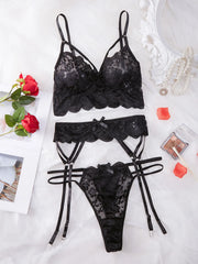 Lingerie Set Lace Transparent Underwear Brief Sets Bra Kit Push Up Breves Sets Erotic Bra And Panty Set