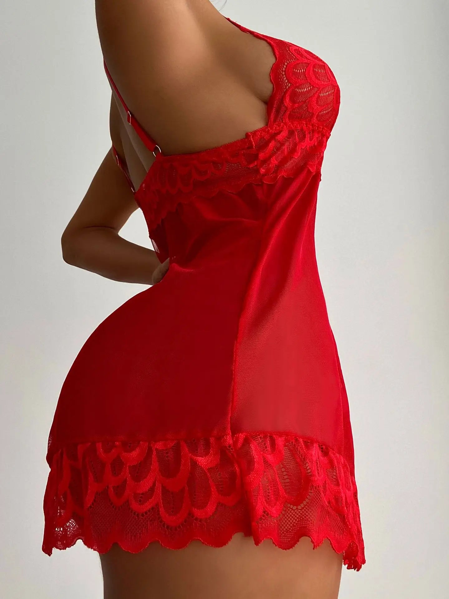 Lingerie Crotchless Lace Night Dress Erotic Costumes Exotic Underwear Nightgown G-string