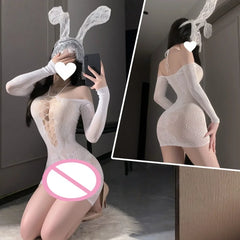 Suspender Neck Hanging Fishing Net Bag Hip Skirt Jacquard Thread Empty Perspective Lingerie Removable Mesh Jacket