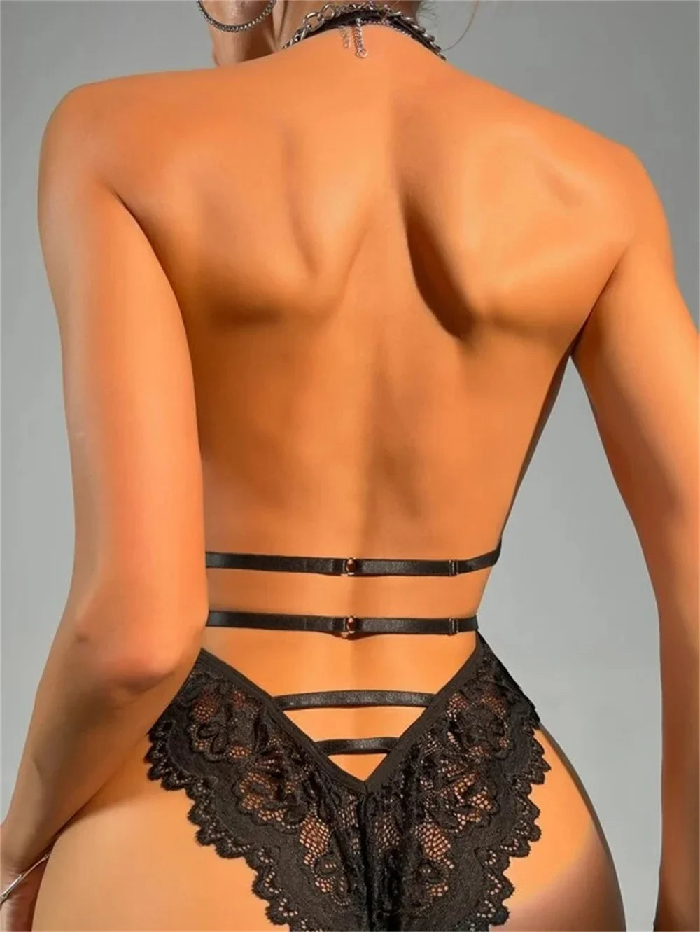 Lingerie Lace Babydoll Chemise Dress Erotic Underwear Open Bra Open Crotch Porno Exotic Porn Outfit