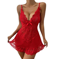 Lingerie Lace Babydoll Dress Erotic Underwear Open Bra Mesh Sheer Costumes Exotic Porn Outfit