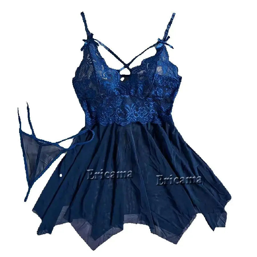 Transparent See Through Lingerie Sets Lace Bra And Panty Set Costumes