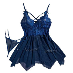Transparent See Through Lingerie Sets Lace Bra And Panty Set Costumes