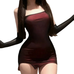 Slit Bodycon Dress Backless Temptation Mesh Wrapped Hip Slit Dress Tight Fitting Dress Nightgown Erotic Lingerie